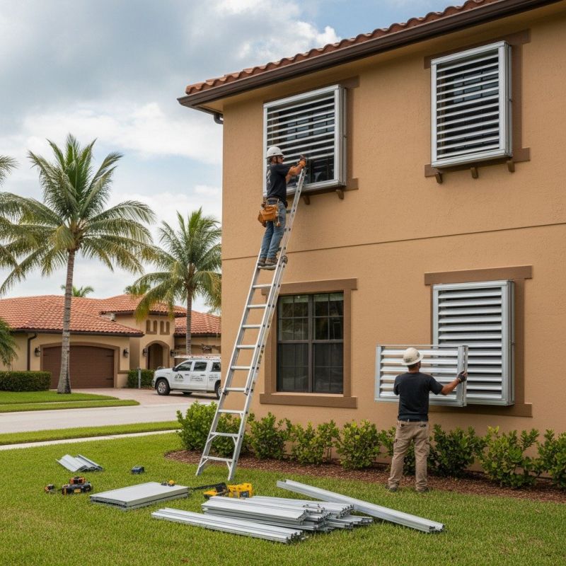 Local Storm Shutter Installation pros at work
